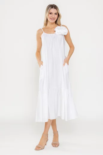 Rochie lejeră de vară cu floare ivory RLA0513