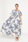Rochie lejeră din bumbac ivory RBR0304 thumbnail picture - 