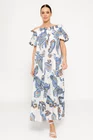 Rochie lejeră din bumbac ivory RBR0304 thumbnail picture - 