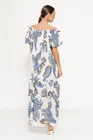 Rochie lejeră din bumbac ivory RBR0304 thumbnail picture - 