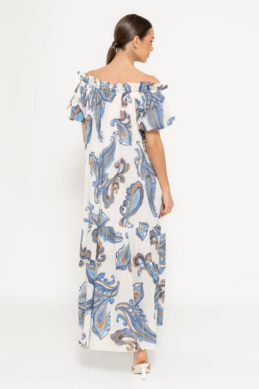 Rochie lejeră din bumbac ivory RBR0304 picture - 2