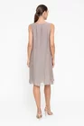 Rochie lejeră din mătase cu broderie taupe RBB0506 thumbnail picture - 
