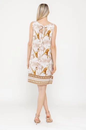 Rochie lejeră din vâscoză bej RME0502