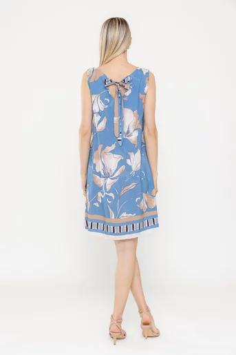Rochie lejeră din vâscoză bleu RME0502
