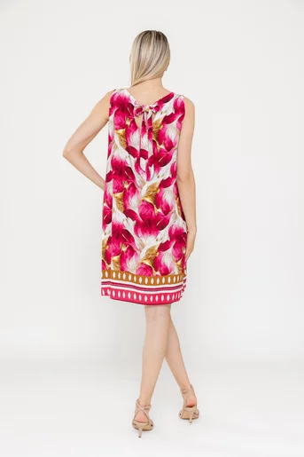 Rochie lejeră din vâscoză fucsia RME0502