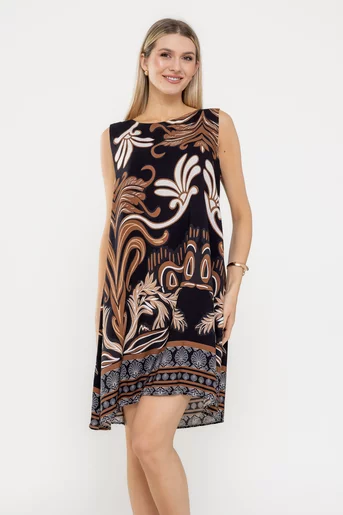 Rochie lejeră din vâscoză negru RME0502