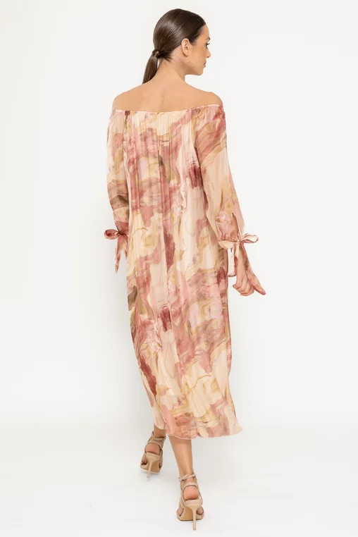 Rochie lejeră mătase naturală roz RHF0302 picture - 2