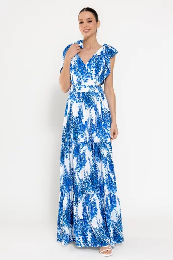 Rochie maxi cu decupaje albastră RYF0306