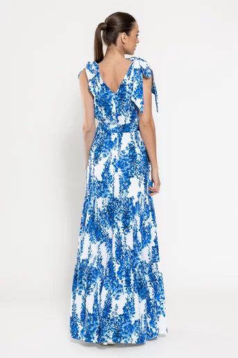 Rochie maxi cu decupaje albastră RYF0306