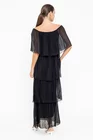 Rochie maxi cu volane neargă RBB0505 thumbnail picture - 