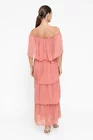 Rochie maxi cu volane somon RBB0505 thumbnail picture - 