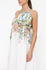 Rochie maxi din bumbac cu bretele subțiri  ivory RBR0513 thumbnail picture - 