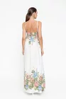 Rochie maxi din bumbac cu bretele subțiri  ivory RBR0513 thumbnail picture - 