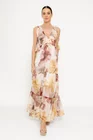 Rochie maxi din voal bej RBR0307 thumbnail picture - 