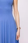 Rochie midi albastră din jerseu, croială în clini R8509 thumbnail picture - 