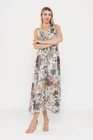 Rochie midi cu decolteu în v si imprimeu floral multicolor RLA0524 thumbnail picture - 