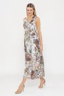 Rochie midi cu decolteu în v si imprimeu floral multicolor RLA0524 thumbnail picture - 