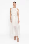 Rochie midi cu floarea decorativă ivory RSO0501 thumbnail picture - 