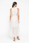 Rochie midi cu floarea decorativă ivory RSO0501 thumbnail picture - 