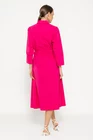 Rochie midi din bumbac fucsia RSUN0301 thumbnail picture - 