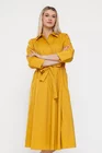Rochie midi din bumbac galbenă RSUN0301 thumbnail picture - 