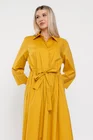 Rochie midi din bumbac galbenă RSUN0301 thumbnail picture - 