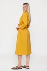 Rochie midi din bumbac galbenă RSUN0301 thumbnail picture - 