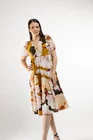 Rochie midi din vâscoză cu imprimeu floral mare R8439 thumbnail picture - 