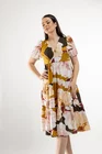Rochie midi din vâscoză cu imprimeu floral mare R8439 thumbnail picture - 