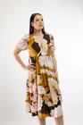 Rochie midi din vâscoză cu imprimeu floral mare R8439 thumbnail picture - 
