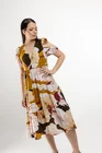 Rochie midi din vâscoză cu imprimeu floral mare R8439 thumbnail picture - 
