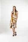 Rochie midi din vâscoză cu imprimeu floral mare R8439 thumbnail picture - 
