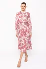 Rochie midi imprimeu floral roz RLAM0201 thumbnail picture - 