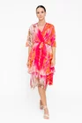 Rochie midi mătase naturală fucsia RBB0501 thumbnail picture - 