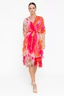 Rochie midi mătase naturală fucsia RBB0501 thumbnail picture - 