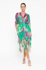 Rochie midi mătase naturală verde RBB0501 thumbnail picture - 