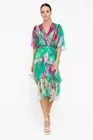 Rochie midi mătase naturală verde RBB0501 thumbnail picture - 
