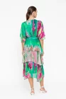 Rochie midi mătase naturală verde RBB0501 thumbnail picture - 