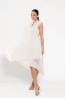 Rochie midi plisată ivory RFY0301 thumbnail picture - 