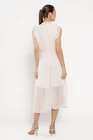 Rochie midi plisată ivory RFY0301 thumbnail picture - 
