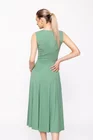 Rochie midi verde din jerseu, croială în clini R8509 thumbnail picture - 