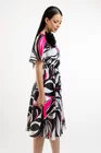Rochie midi voal imprimat cu floare decorativă R8438 thumbnail picture - 