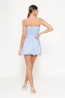 Rochie mini cu fundă bleu RLO0301 thumbnail picture - 
