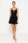Rochie mini cu fundă neagră RLO0301 thumbnail picture - 