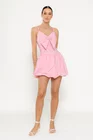Rochie mini cu fundă roz RLO0301 thumbnail picture - 