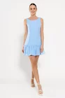 Rochie mini cu volan bleu RLO0306 thumbnail picture - 