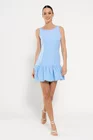 Rochie mini cu volan bleu RLO0306 thumbnail picture - 