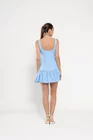 Rochie mini cu volan bleu RLO0306 thumbnail picture - 