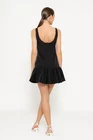 Rochie mini cu volan neagră RLO0306 thumbnail picture - 