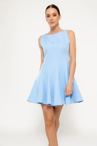 Rochie mini în clini bleu RLO0304